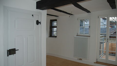 Innenansicht des alten Fachwerkhauses in der Marburger Kappesgasse 6. Innenansicht des alten Fachwerkhauses in der Marburger Kappesgasse 6.
