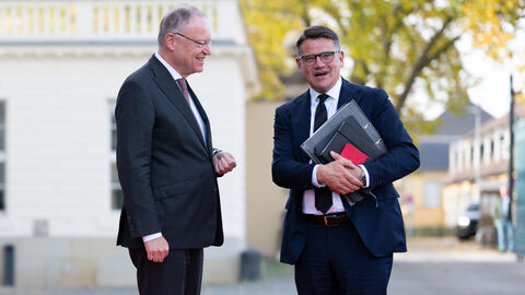 Hessens Ministerpräsident Boris Rhein und sein Amtskollege Stephan Weil, Ministerpräsident von Niedersachsen