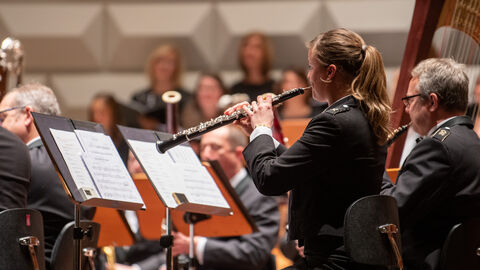 Oboistin beim Adventskonzert