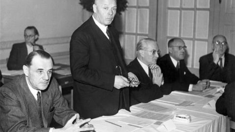 MPK 1947 Eine schwarzweiße Aufnahme des früheren hessischen Ministerpräsidenten Christian Stock.