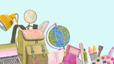 Bereit für die Schule Illustration von Schulutensilien