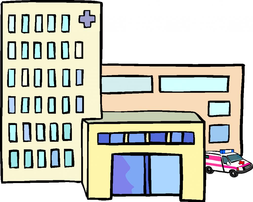 Ein Krankenhaus-Gebäude.